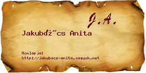 Jakubács Anita névjegykártya